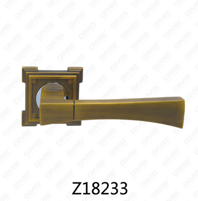 Zamak-Zink-Legierungs-Aluminium-Rosetten-Türgriff mit runder Rosette (Z18233)