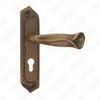 Türgriff ziehen Holztürbeschläge Griffschloss Türgriff auf Platte für Einsteckschlösser aus Zinklegierung oder Stahl Türplattengriff (CM755-C119-DYB)