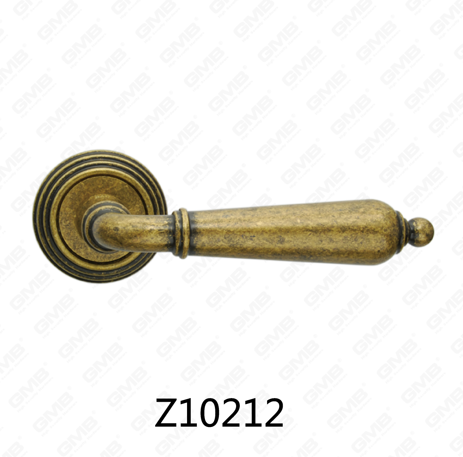 Zamak-Zink-Legierungs-Aluminium-Rosette-Türgriff mit runder Rosette (Z10212)