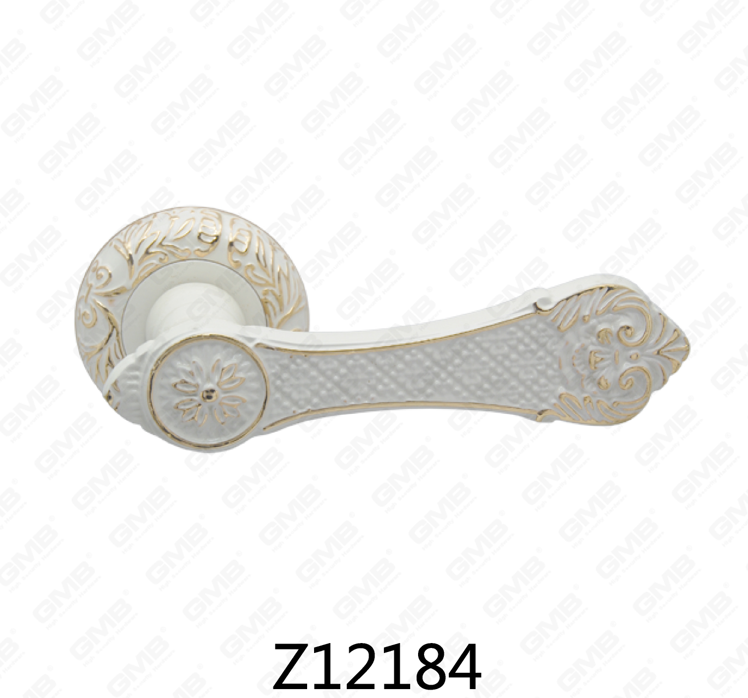 Zamak-Zink-Legierungs-Aluminium-Rosette-Türgriff mit runder Rosette (Z12184)
