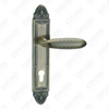 Türgriff ziehen Holztürbeschläge Griffschloss Türgriff auf Platte für Einsteckschlösser aus Zinklegierung oder Stahl Türplattengriff (L861-RA16-AB)