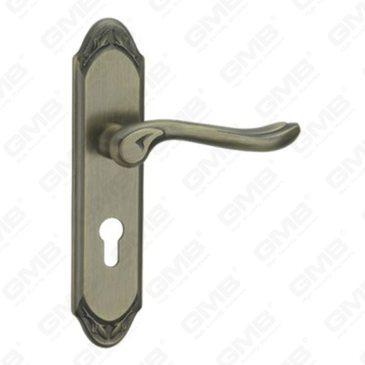 Türgriff ziehen Holztürbeschläge Griffschloss Türgriff auf Platte für Einsteckschlösser aus Zinklegierung oder Stahl Türplattengriff (CM577-C100-DAB)